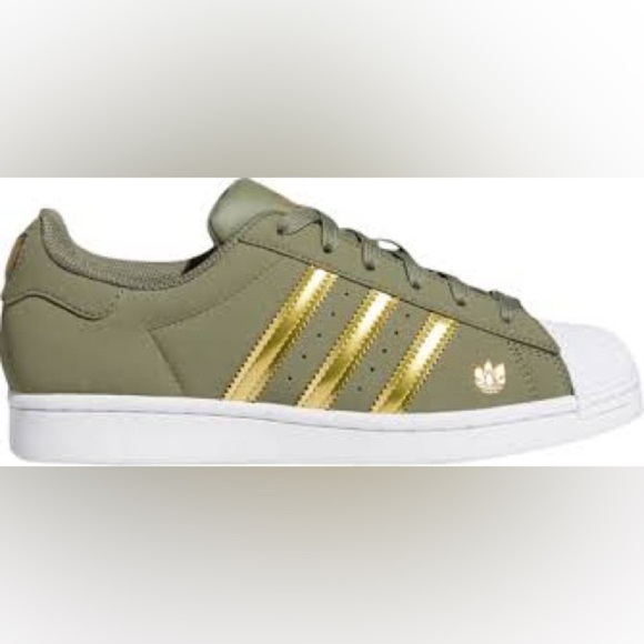 Adidas‎ Wmns, 6, Superstar 'Green Gold Metallic' - Picture 1 of 7